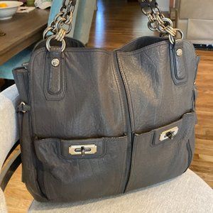 Coach flagship buffalo leather shoulder bag